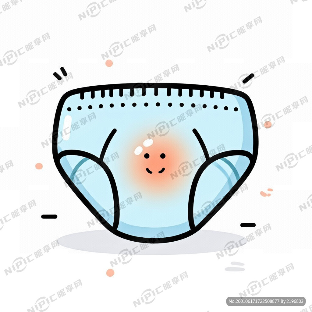小儿尿布疹 要白底图片