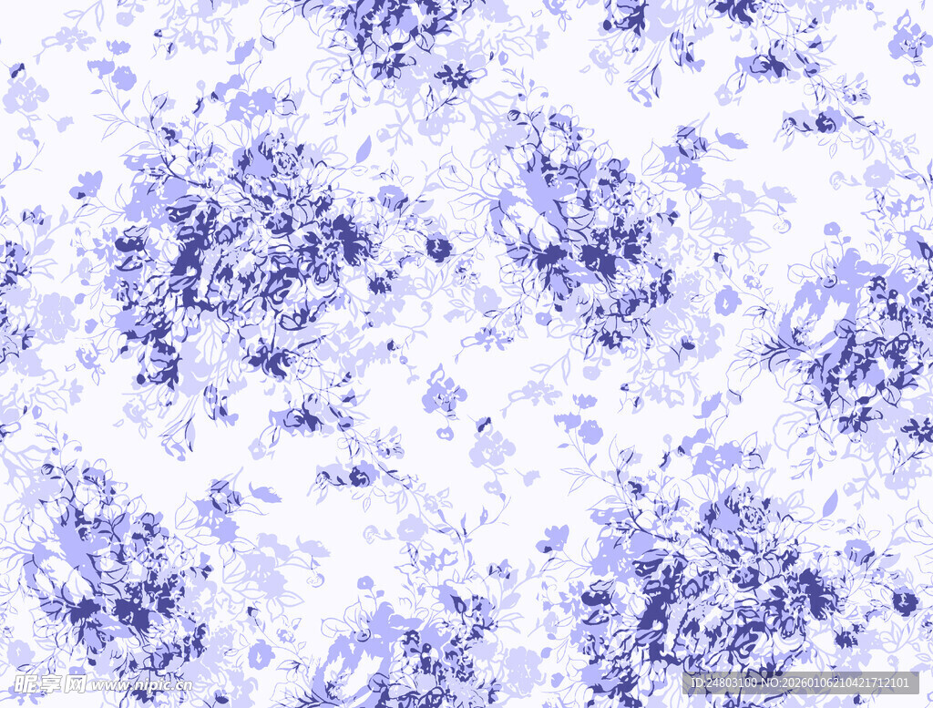 蓝紫色抽象花纹图案背景
