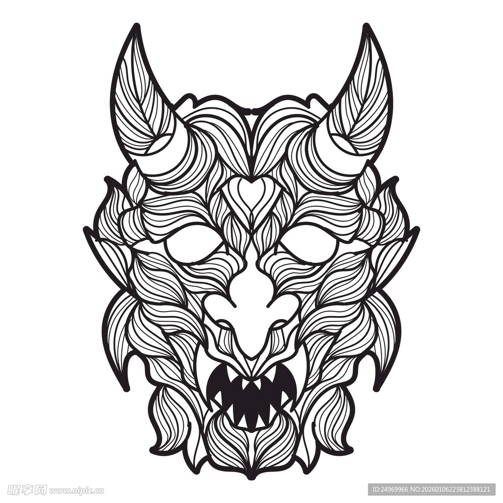 恶魔面具图案设计