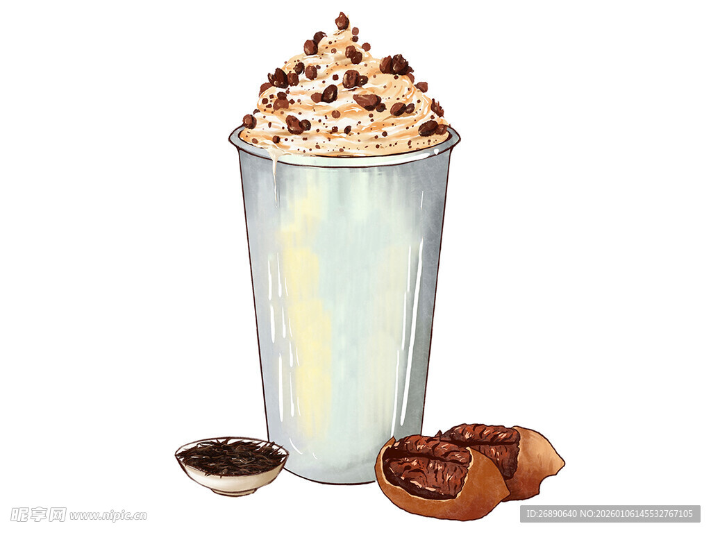 巧克力奶昔配曲奇饼干