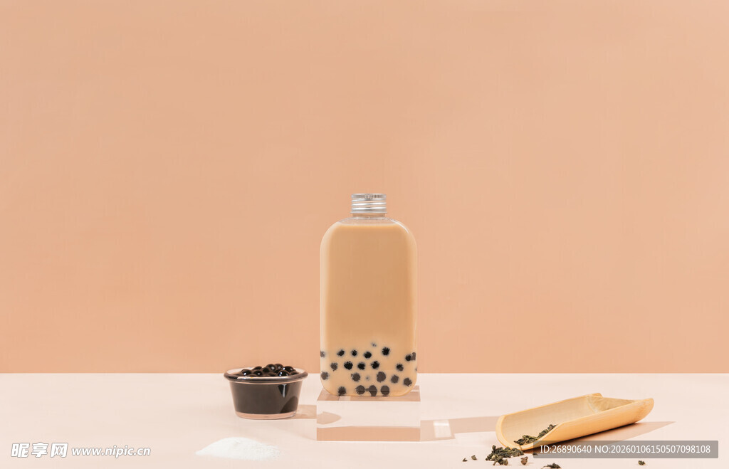 珍珠奶茶及周边茶具展示