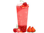 草莓樱桃冰饮  清爽诱人