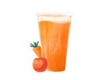 胡萝卜汁饮品与新鲜萝卜