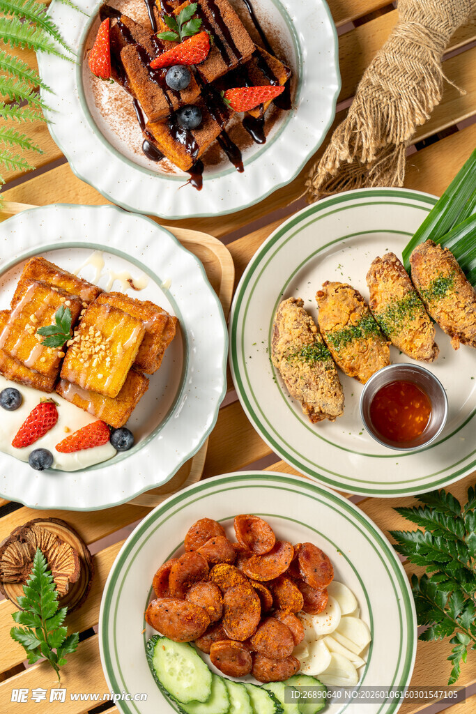 多样美味亚洲风味小食