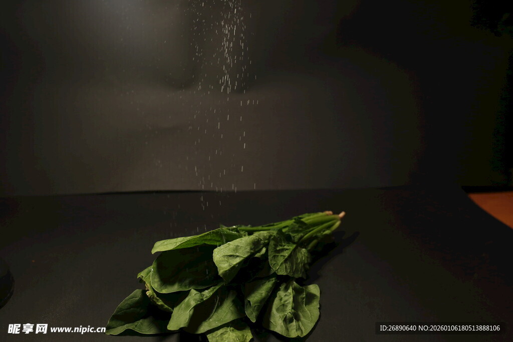 黑暗中的绿色褶皱物体