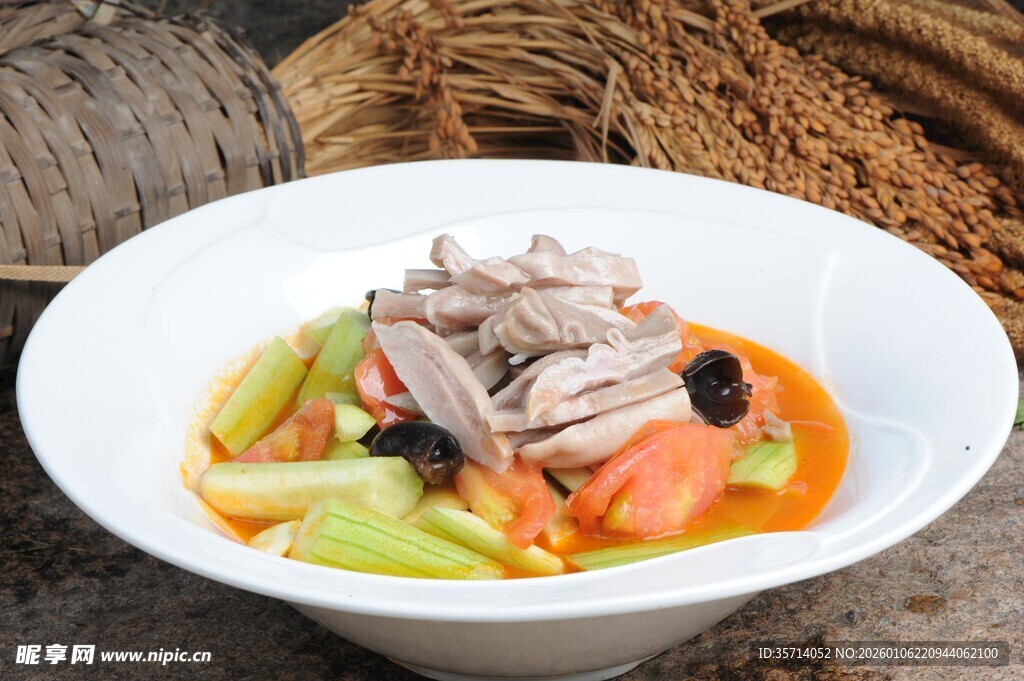 蕃茄丝瓜捞脆肚