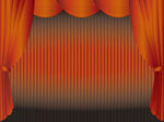 红色舞台幕布背景