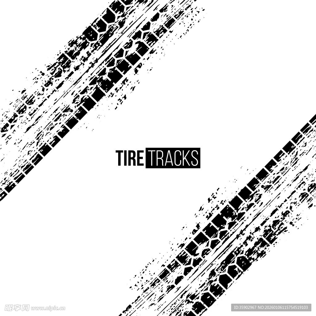 轮胎痕迹背景设计元素