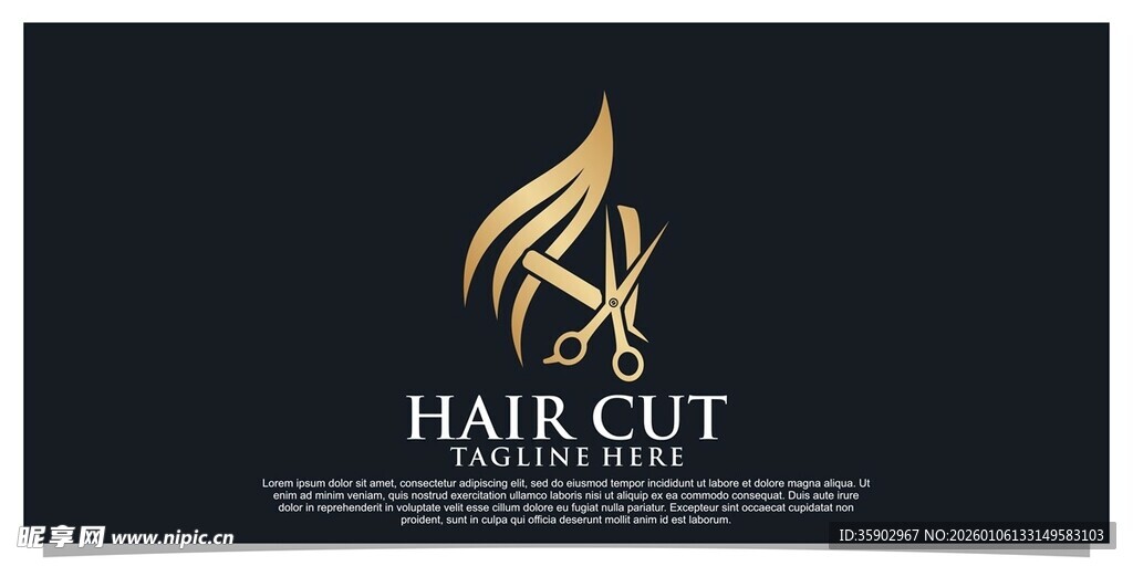 时尚理发标志设计