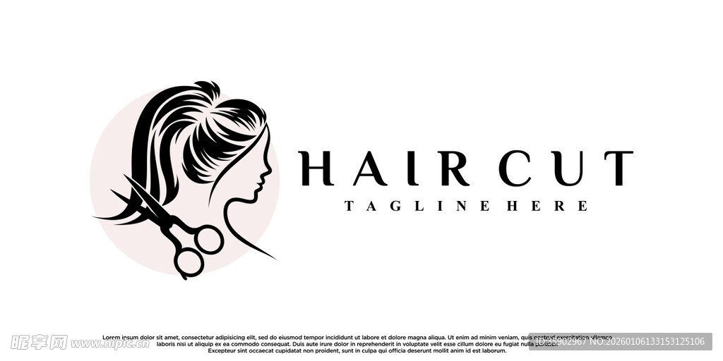 简约风理发标志设计