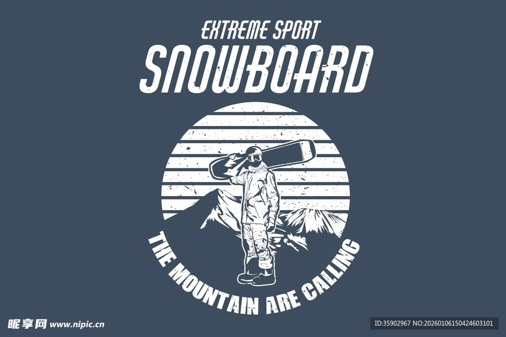 滑雪板运动标志图案