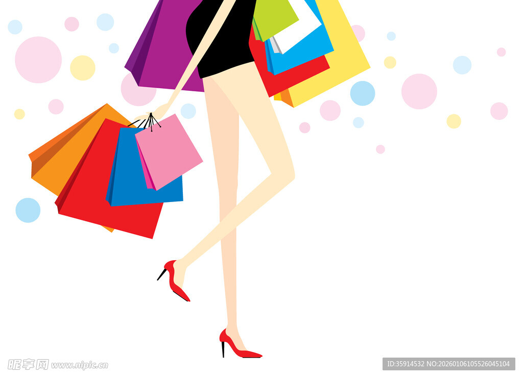 时尚女性购物