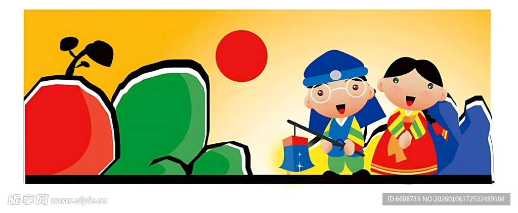 儿童户外欢乐绘画场景