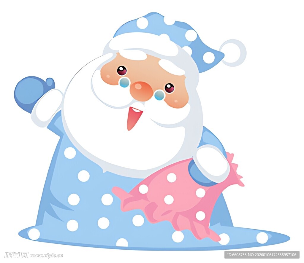 可爱圣诞老人卡通形象