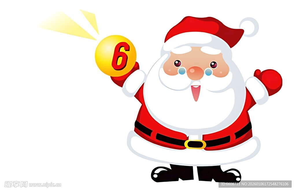 圣诞老人吹金色喇叭