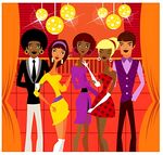 复古迪斯科派对舞者