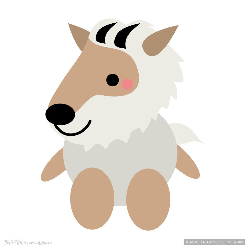 可爱卡通小羊玩偶