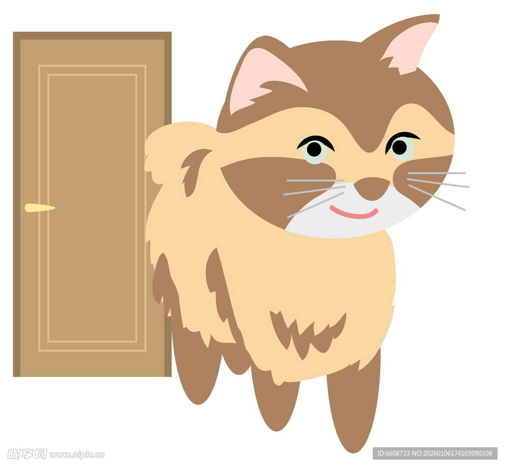 门边可爱猫咪