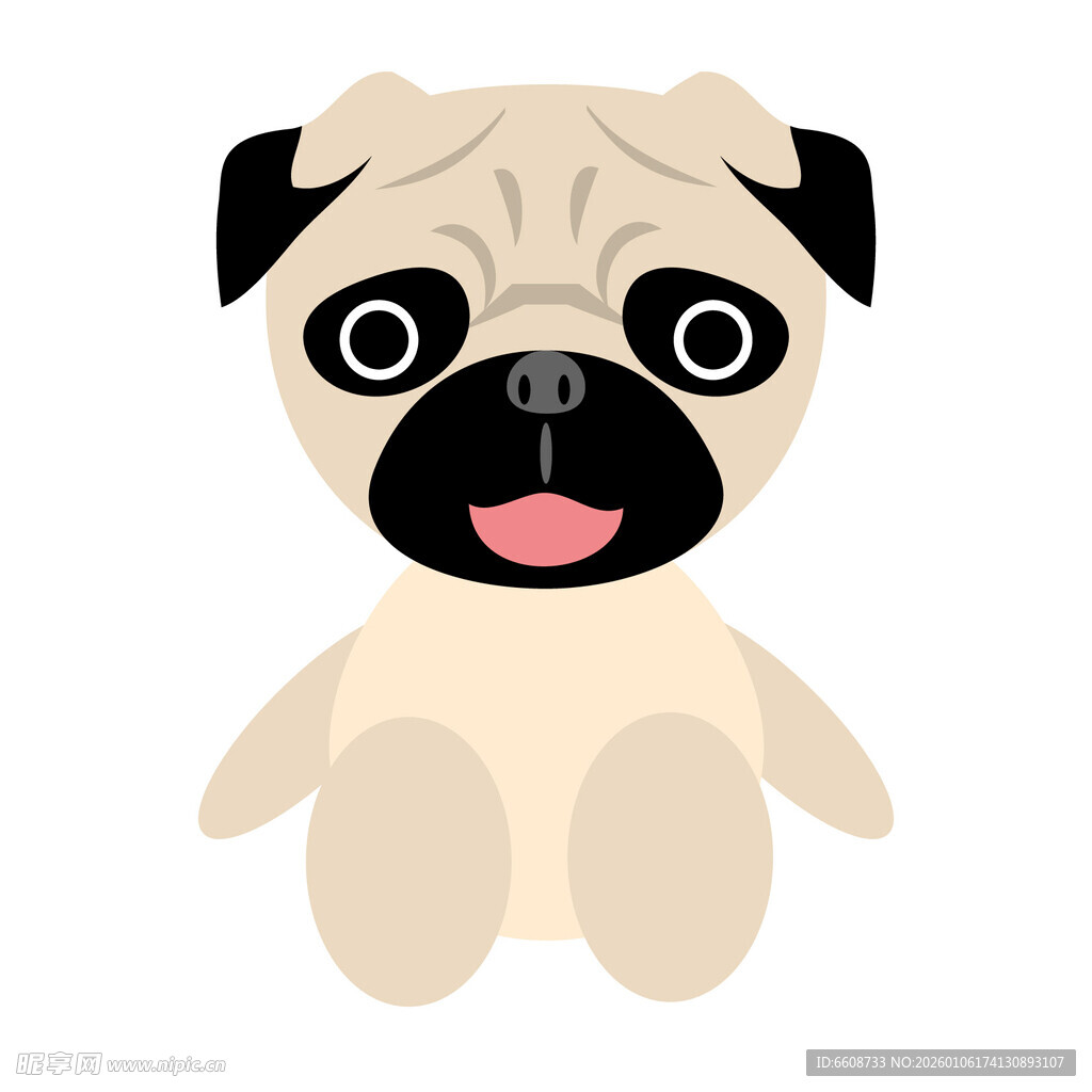 可爱哈巴狗卡通形象