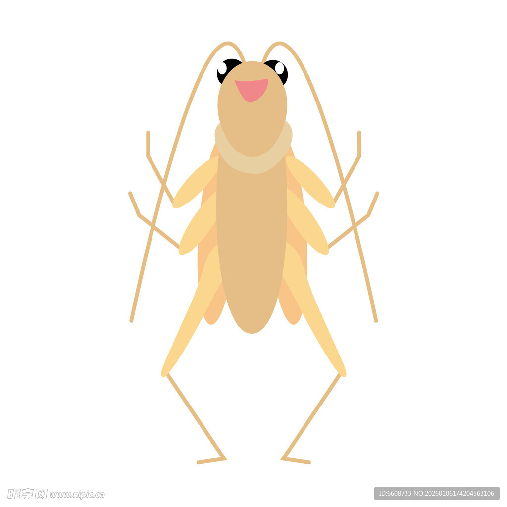 卡通风格的黄色小昆虫