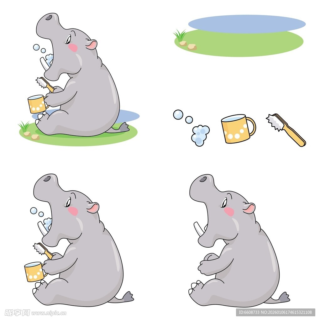 河马的趣味日常绘画