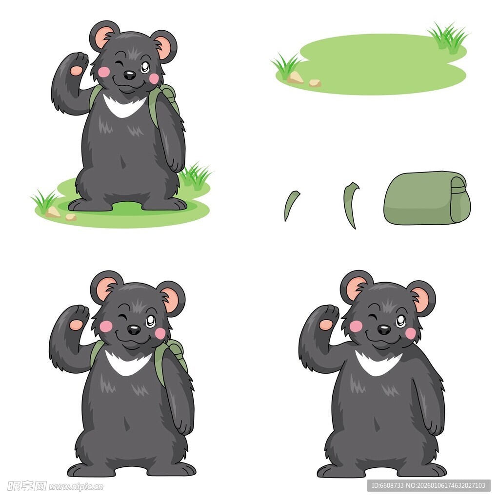 可爱考拉敬礼姿势集合