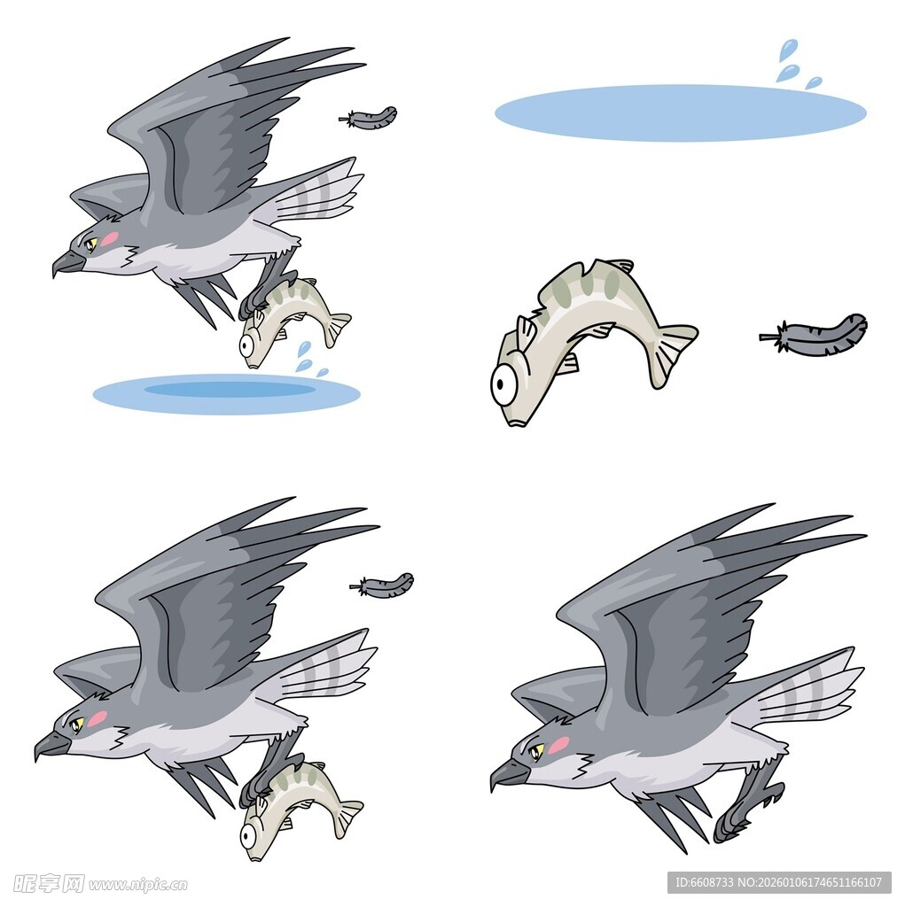 乌鸦捕鱼过程图示