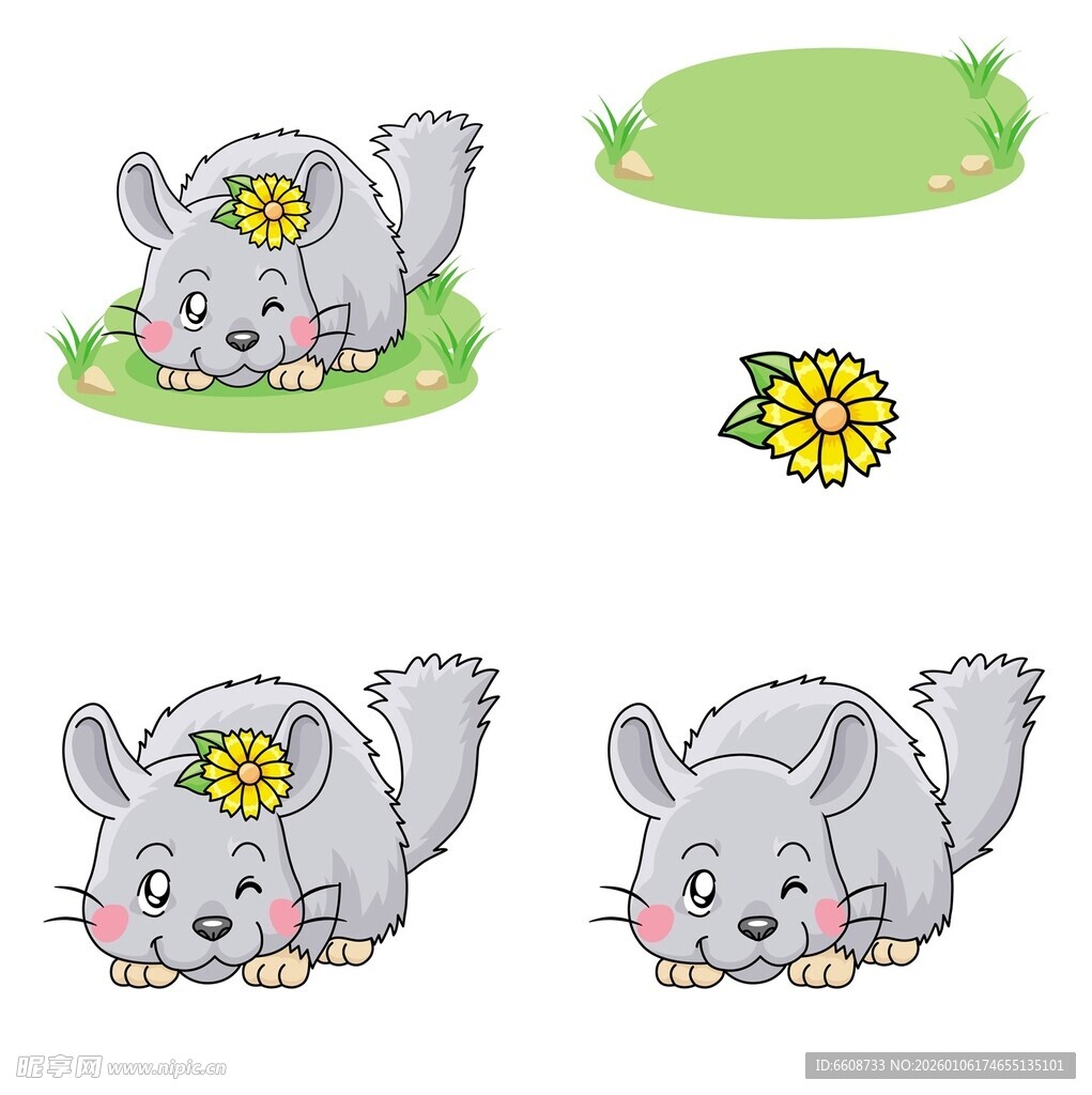 可爱萌趣小猫咪插画