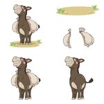 山羊不同姿态插画