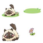 可爱猫咪插画与花草元素