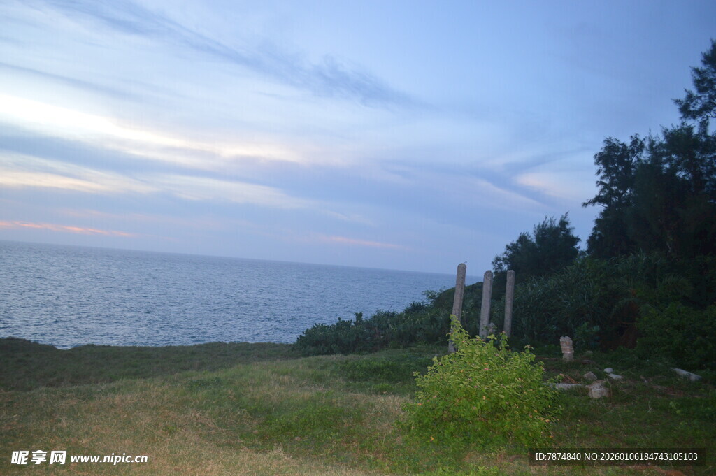 海边黄昏景色