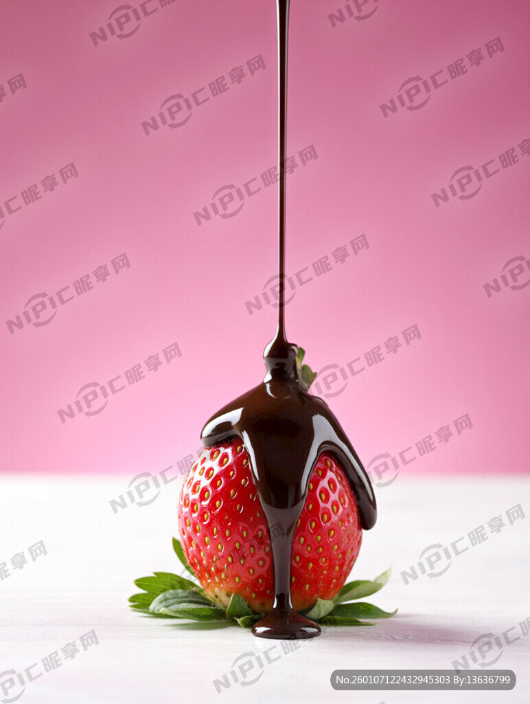 一颗大大的草莓 尖顶朝上 