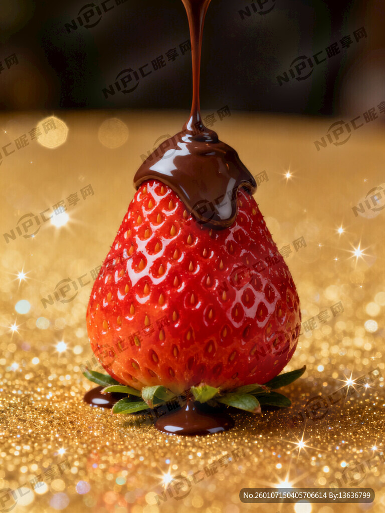 一颗大大的草莓 尖顶朝上 