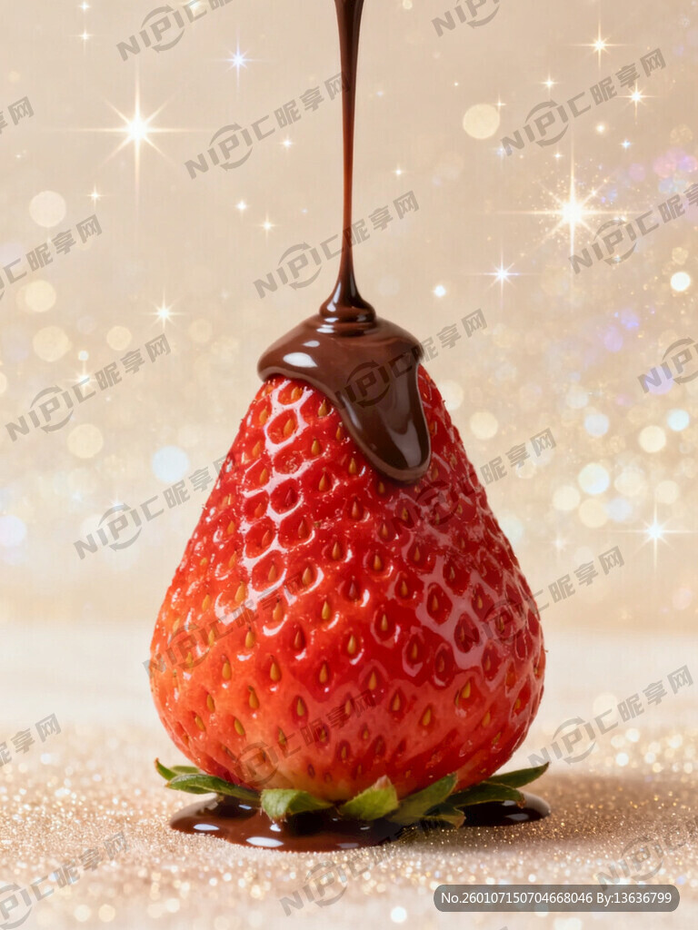 一颗大大的草莓 尖顶朝上 