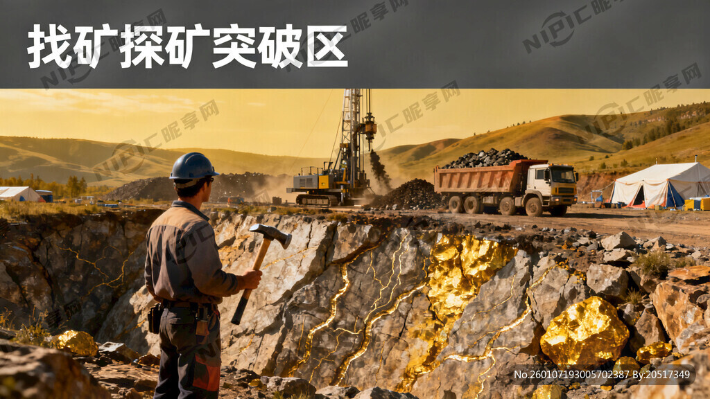 找矿探矿突破区的宣传图