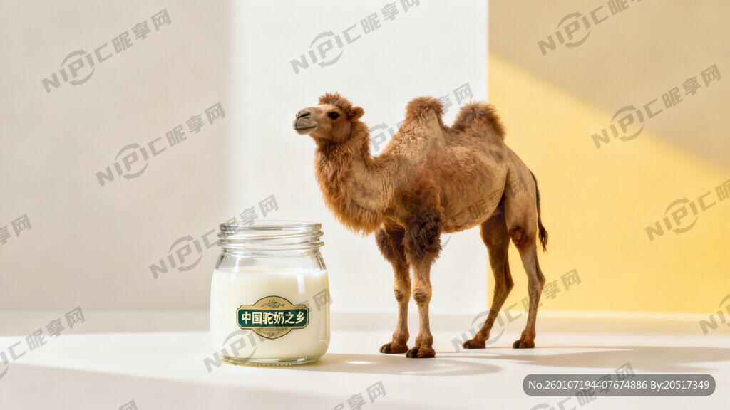 中国驼奶之乡的宣传图要骆驼驼奶