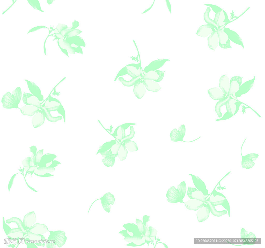 小碎花 大花 水彩花 手绘花