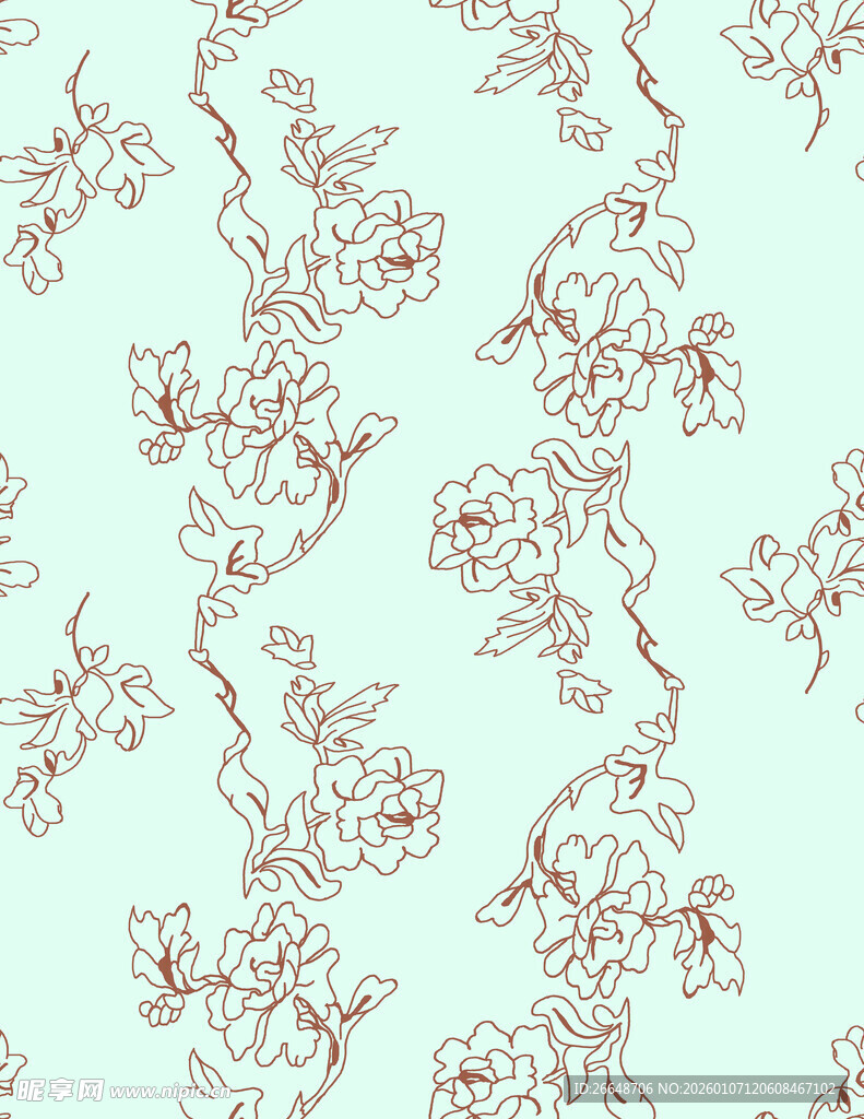 小碎花 大花 水彩花 手绘花