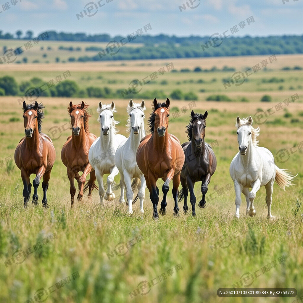 八骏马图   要坚式的