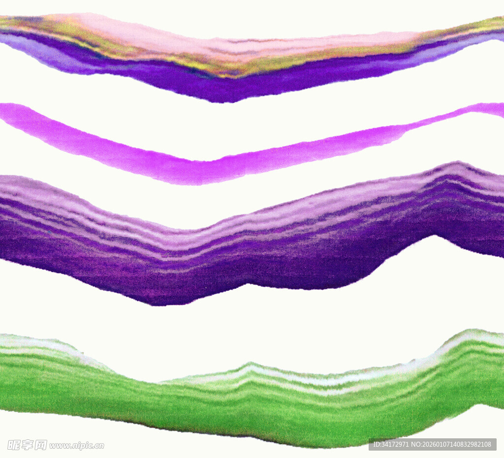 多彩波浪线条艺术图案