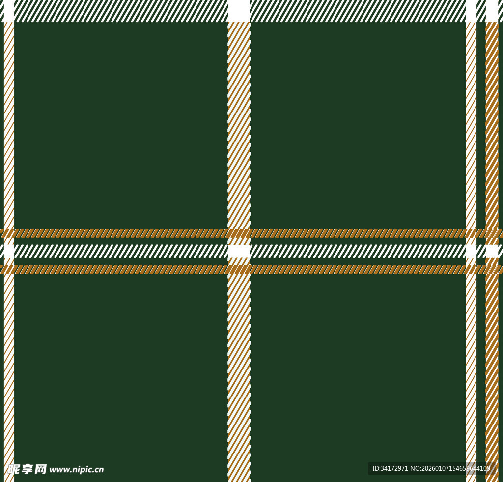 深绿格纹图案布料纹理