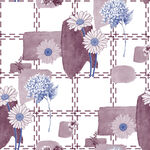 花卉几何图案无缝背景图