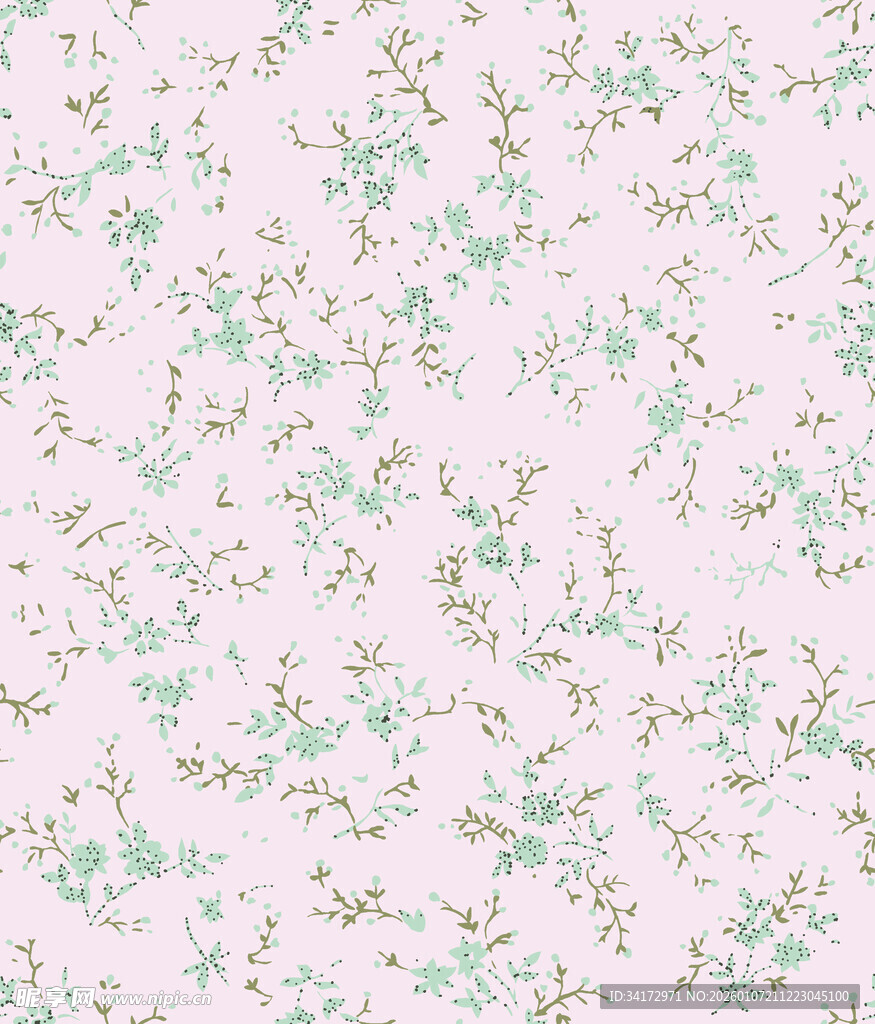 淡粉底色碎花图案纹理