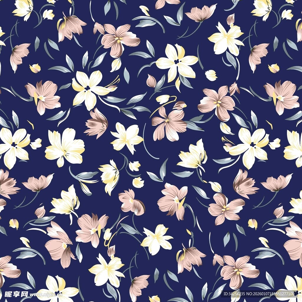 碎花布料纹理图案