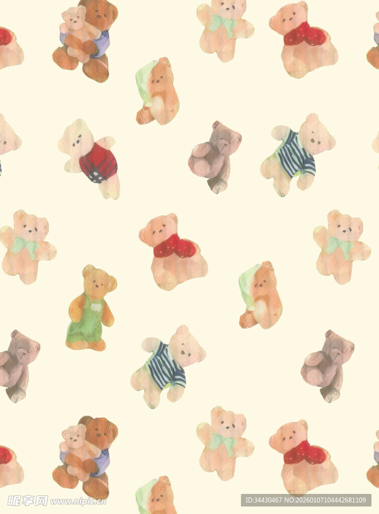 可爱小熊图案背景