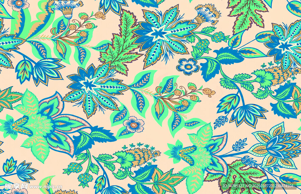 清新花卉图案背景