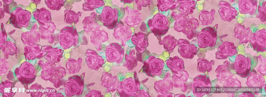 粉色花卉图案背景纹理