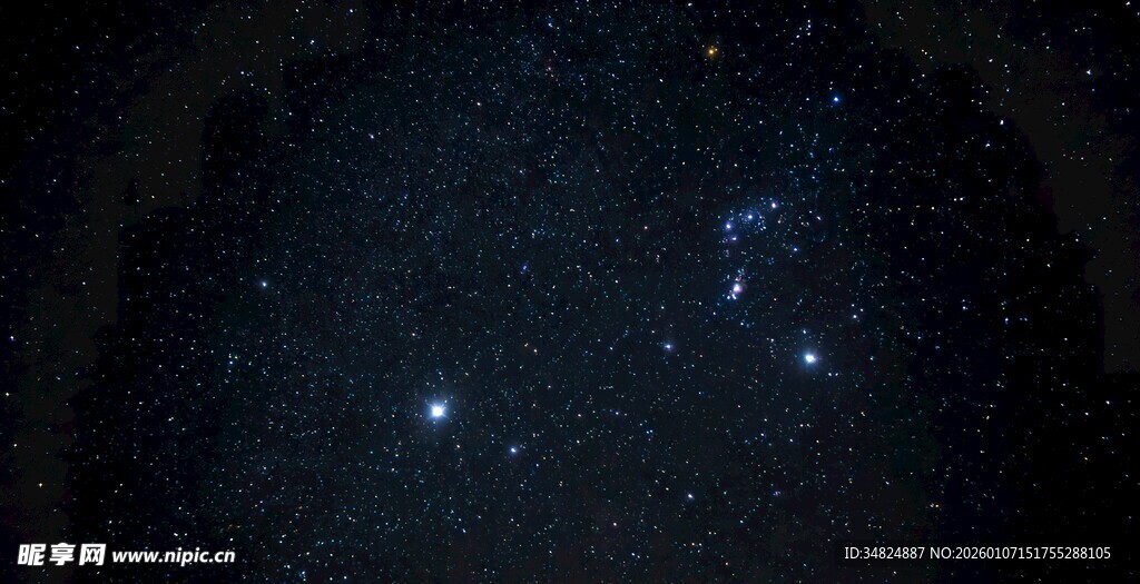 夜空中的璀璨星群