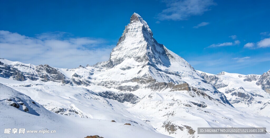 马特洪峰雪景
