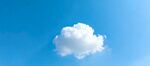蓝天下的一朵白云
